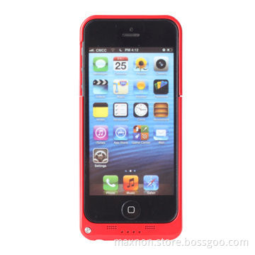 2,200mAh power bank case for iPhone 5c with back-up battery & kick-stand, various colors available
